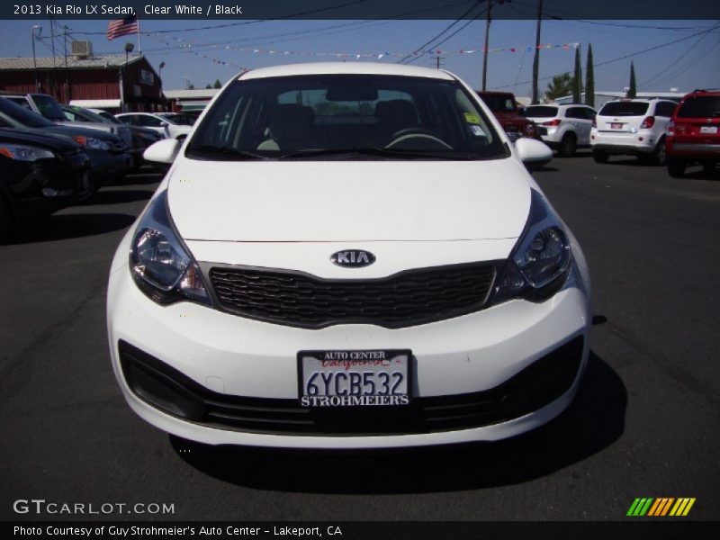 Clear White / Black 2013 Kia Rio LX Sedan