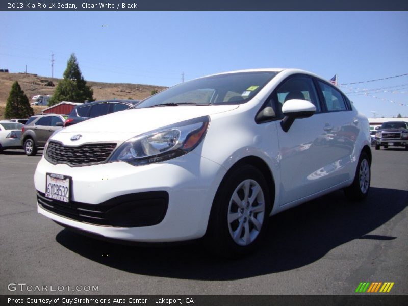 Clear White / Black 2013 Kia Rio LX Sedan