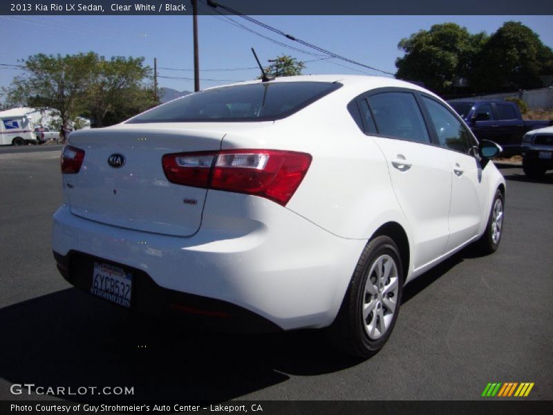 Clear White / Black 2013 Kia Rio LX Sedan