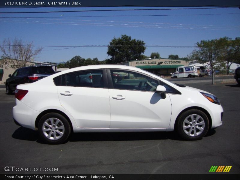Clear White / Black 2013 Kia Rio LX Sedan