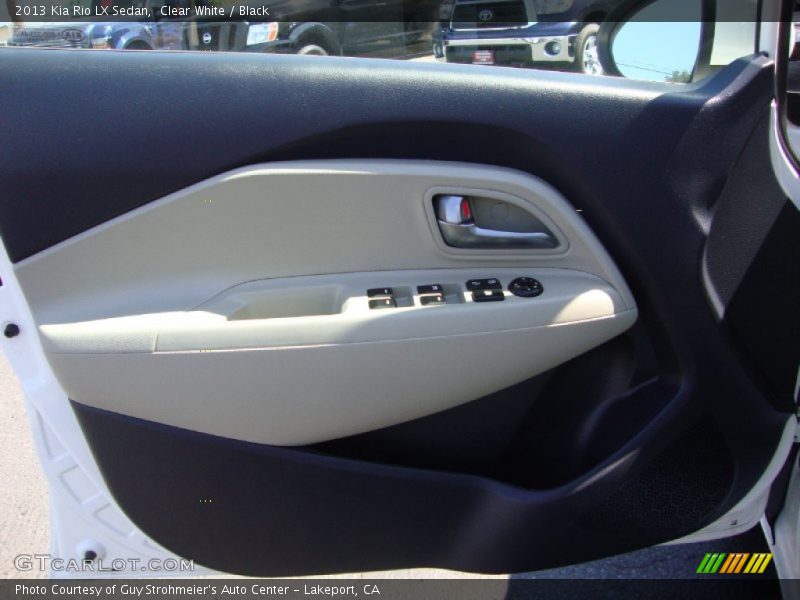 Clear White / Black 2013 Kia Rio LX Sedan