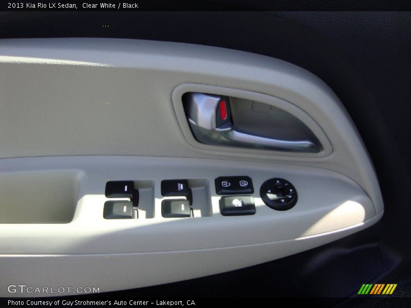 Clear White / Black 2013 Kia Rio LX Sedan