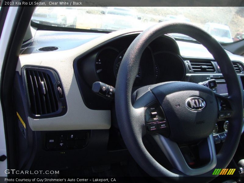 Clear White / Black 2013 Kia Rio LX Sedan