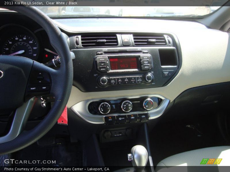 Clear White / Black 2013 Kia Rio LX Sedan