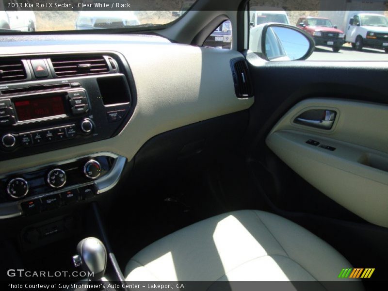 Clear White / Black 2013 Kia Rio LX Sedan