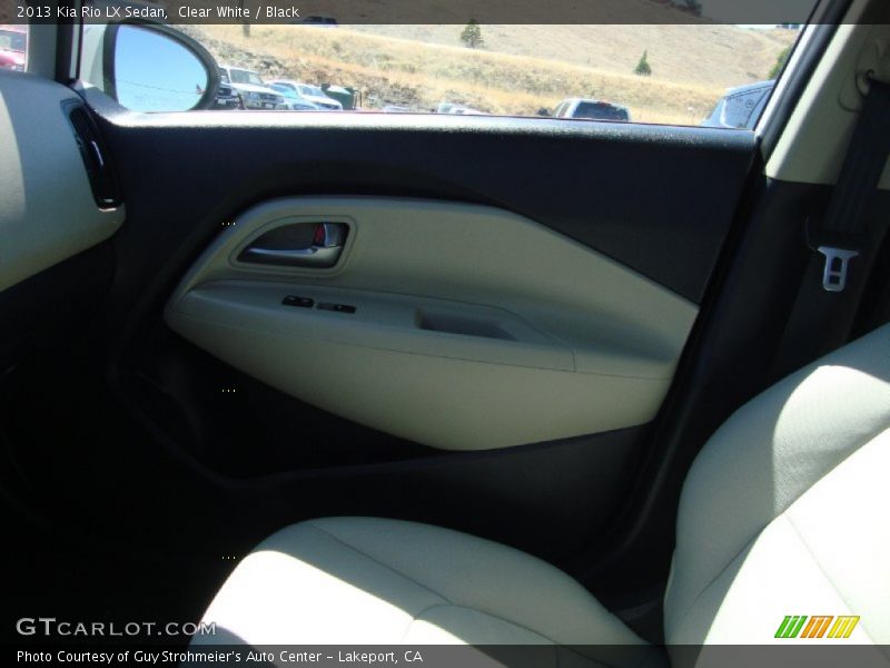 Clear White / Black 2013 Kia Rio LX Sedan