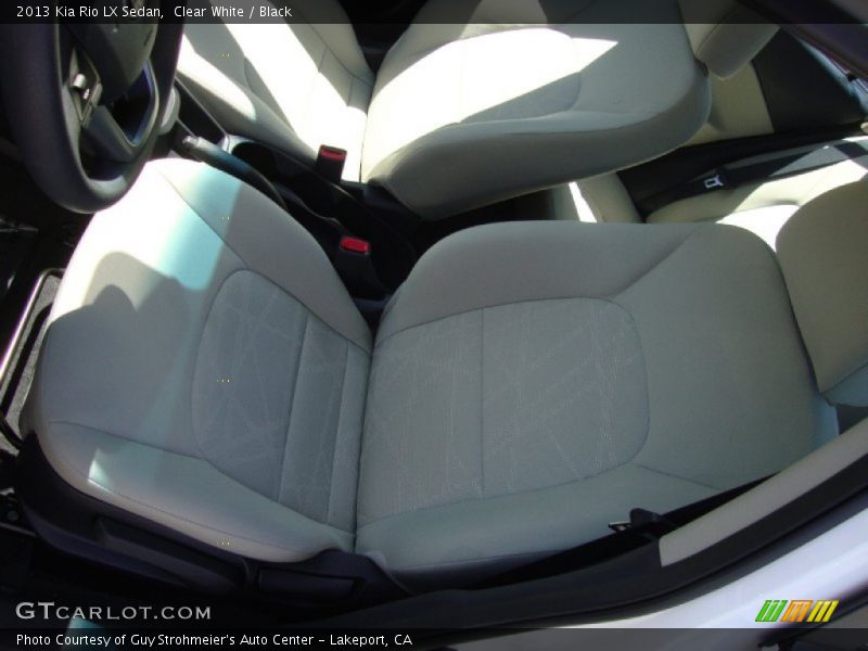 Clear White / Black 2013 Kia Rio LX Sedan