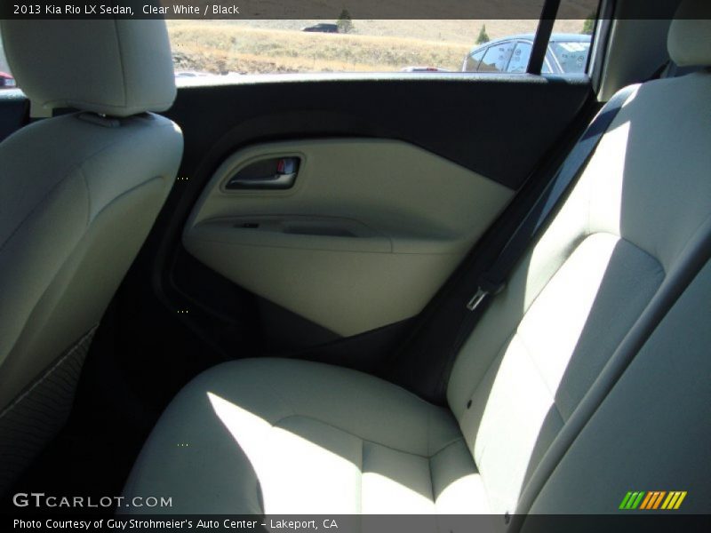 Clear White / Black 2013 Kia Rio LX Sedan