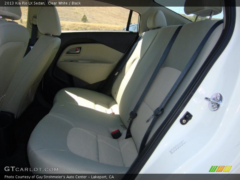 Clear White / Black 2013 Kia Rio LX Sedan