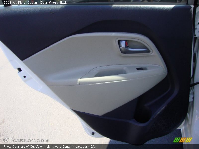 Clear White / Black 2013 Kia Rio LX Sedan