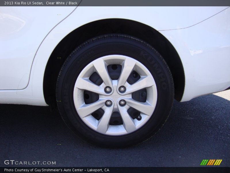 Clear White / Black 2013 Kia Rio LX Sedan