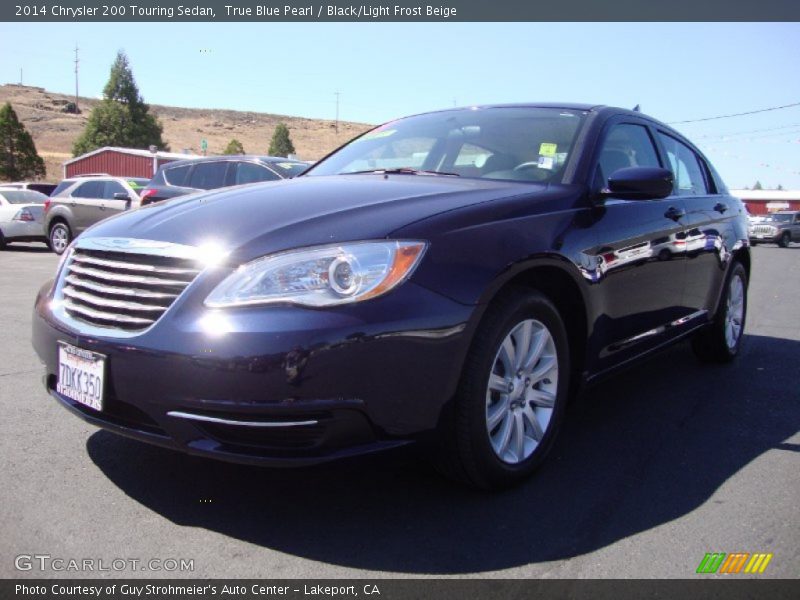 True Blue Pearl / Black/Light Frost Beige 2014 Chrysler 200 Touring Sedan