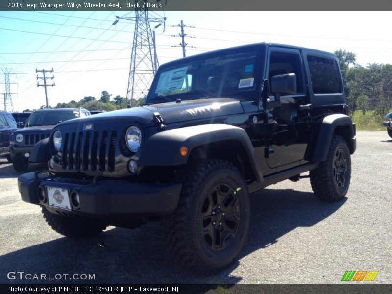 Black / Black 2015 Jeep Wrangler Willys Wheeler 4x4