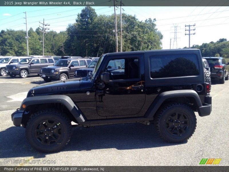 Black / Black 2015 Jeep Wrangler Willys Wheeler 4x4