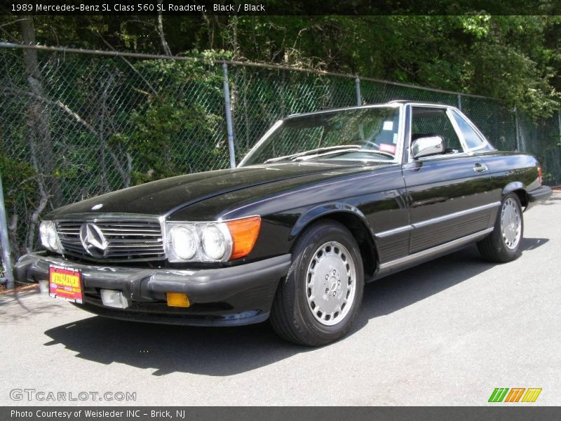 Black / Black 1989 Mercedes-Benz SL Class 560 SL Roadster