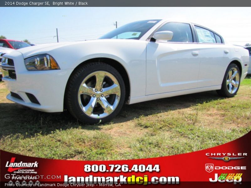 Bright White / Black 2014 Dodge Charger SE