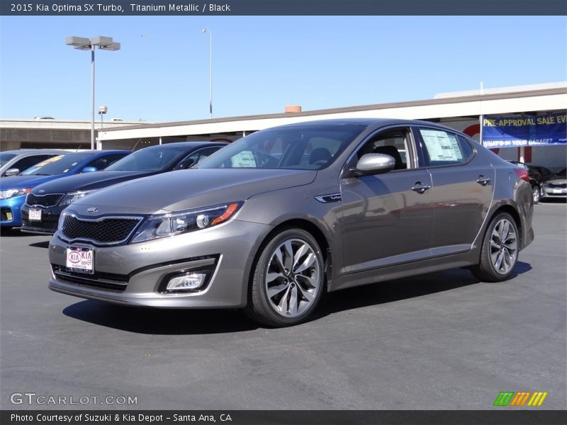 Titanium Metallic / Black 2015 Kia Optima SX Turbo