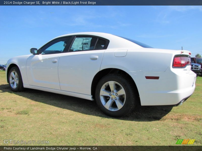 Bright White / Black/Light Frost Beige 2014 Dodge Charger SE