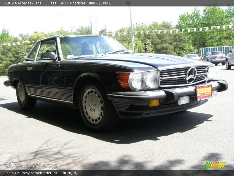 Black / Black 1989 Mercedes-Benz SL Class 560 SL Roadster