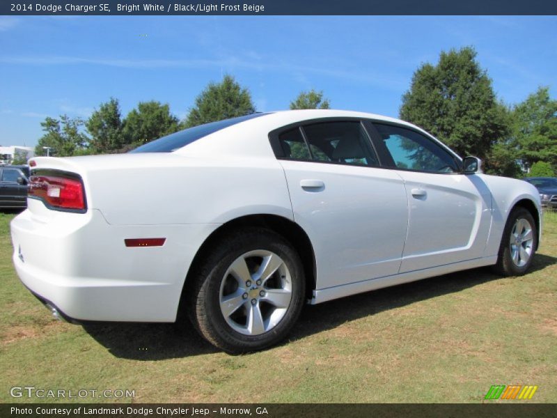 Bright White / Black/Light Frost Beige 2014 Dodge Charger SE
