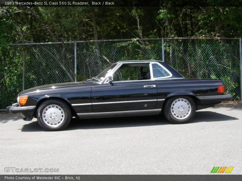 Black / Black 1989 Mercedes-Benz SL Class 560 SL Roadster