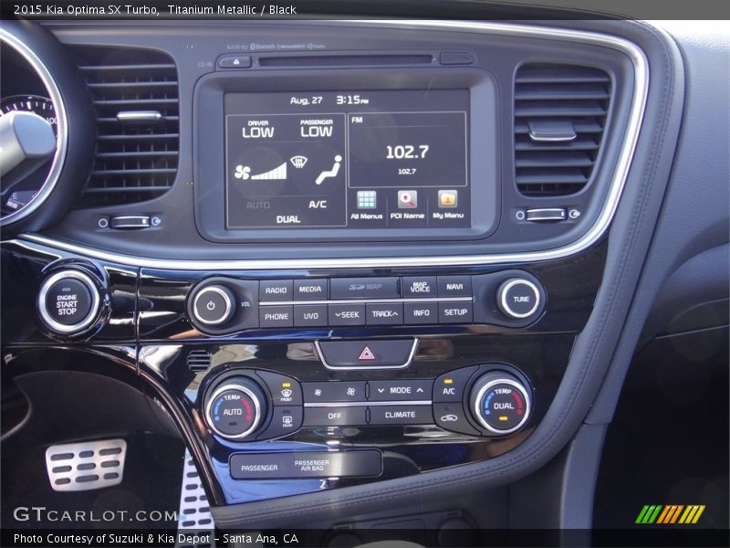 Titanium Metallic / Black 2015 Kia Optima SX Turbo