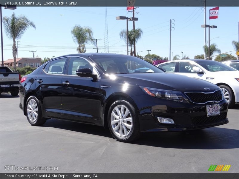 Ebony Black / Gray 2015 Kia Optima EX