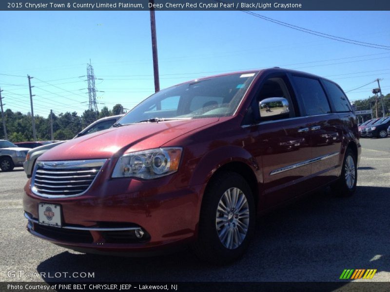 Deep Cherry Red Crystal Pearl / Black/Light Graystone 2015 Chrysler Town & Country Limited Platinum