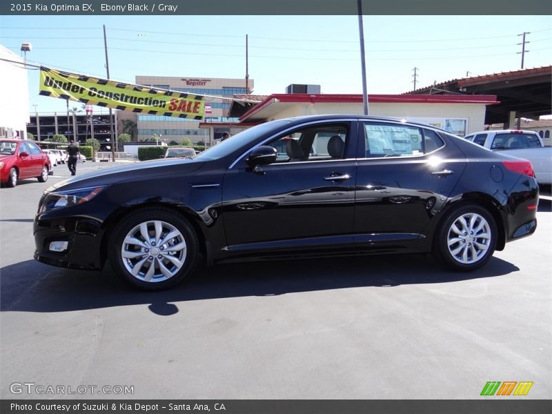 Ebony Black / Gray 2015 Kia Optima EX