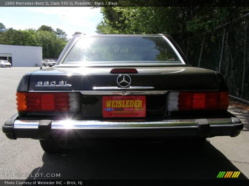 Black / Black 1989 Mercedes-Benz SL Class 560 SL Roadster