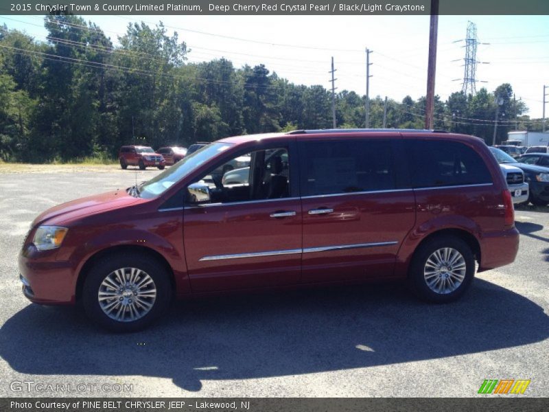 Deep Cherry Red Crystal Pearl / Black/Light Graystone 2015 Chrysler Town & Country Limited Platinum