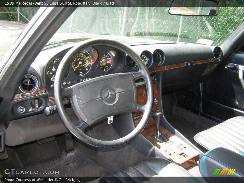 Black / Black 1989 Mercedes-Benz SL Class 560 SL Roadster