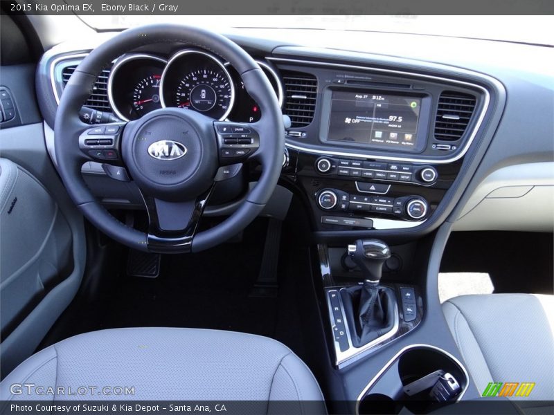 Ebony Black / Gray 2015 Kia Optima EX