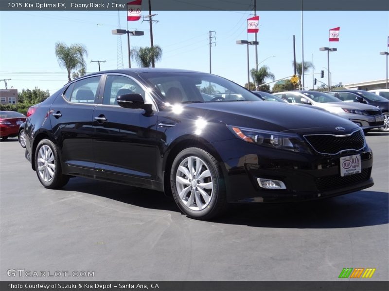 Ebony Black / Gray 2015 Kia Optima EX