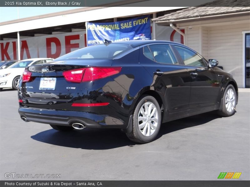 Ebony Black / Gray 2015 Kia Optima EX