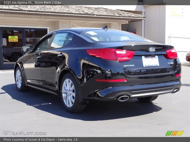 Ebony Black / Gray 2015 Kia Optima EX