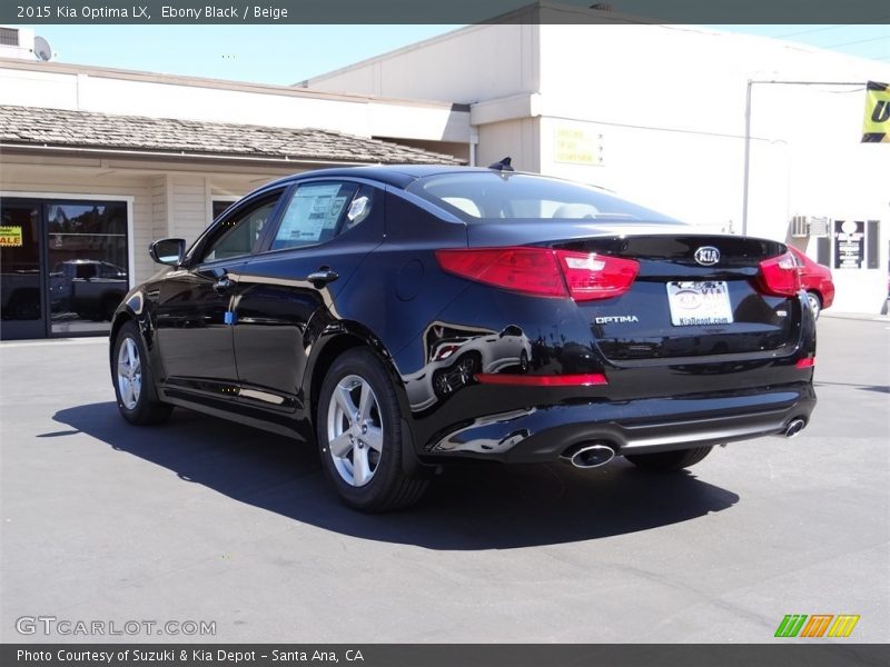 Ebony Black / Beige 2015 Kia Optima LX