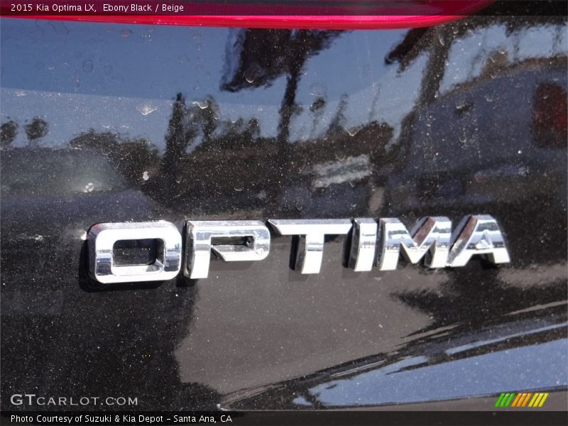 Ebony Black / Beige 2015 Kia Optima LX