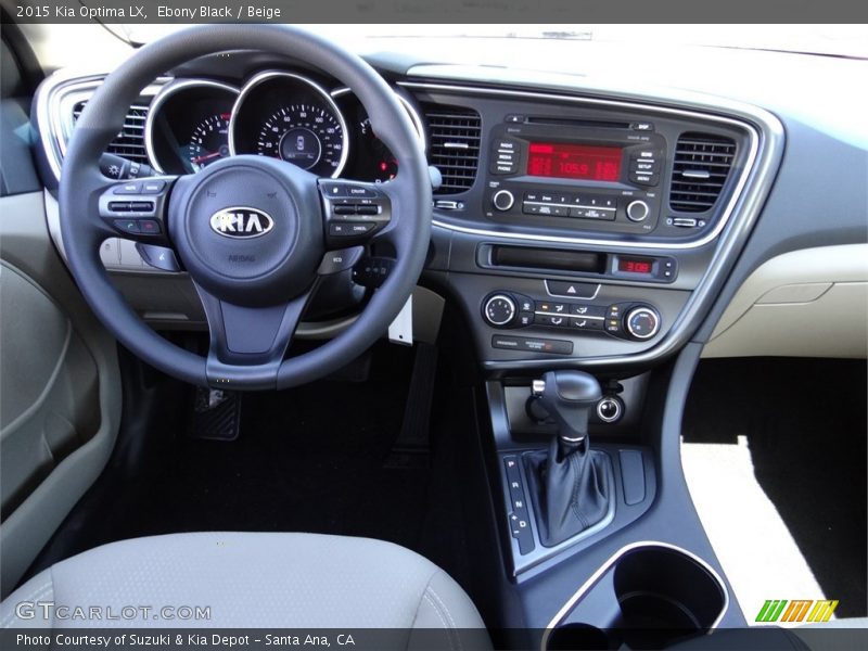 Ebony Black / Beige 2015 Kia Optima LX