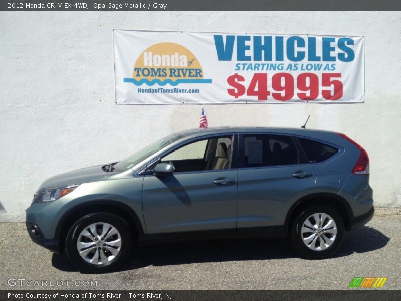 Opal Sage Metallic / Gray 2012 Honda CR-V EX 4WD