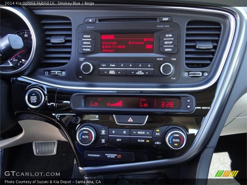 Controls of 2014 Optima Hybrid LX