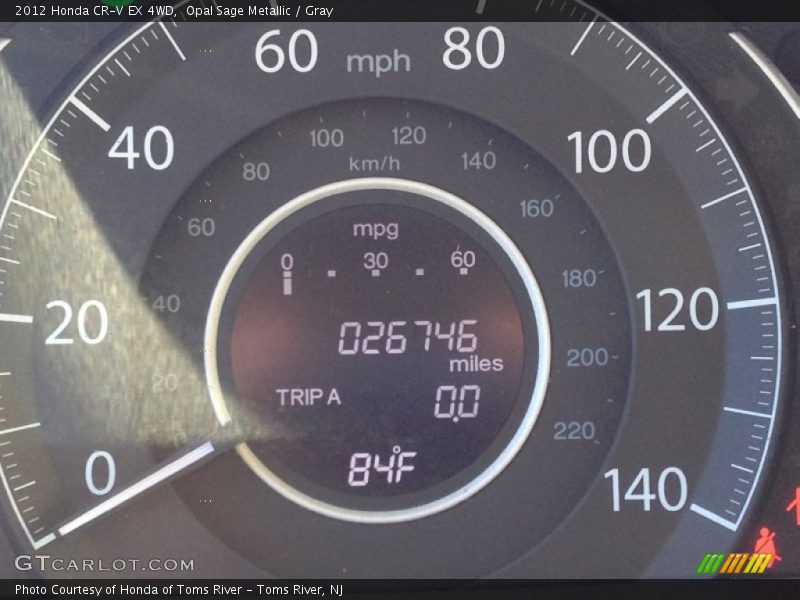 Opal Sage Metallic / Gray 2012 Honda CR-V EX 4WD