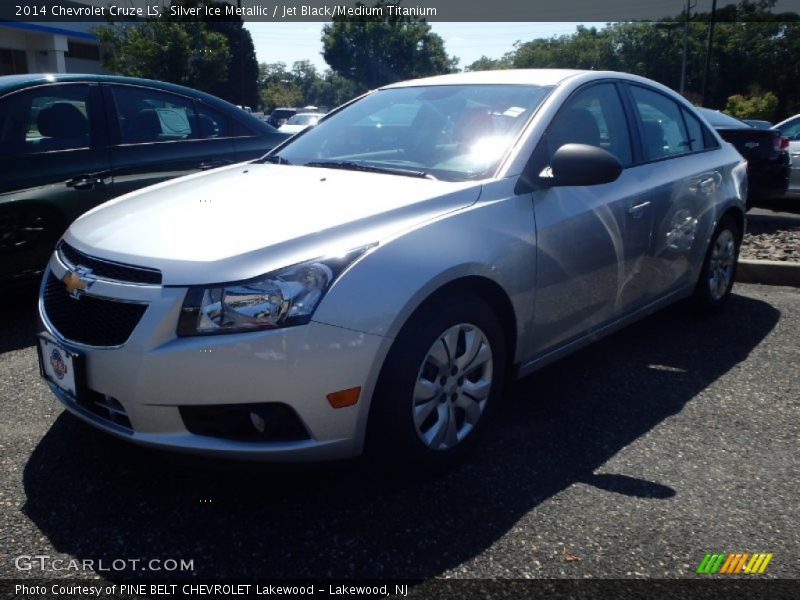 Silver Ice Metallic / Jet Black/Medium Titanium 2014 Chevrolet Cruze LS