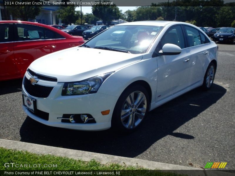 Summit White / Cocoa/Light Neutral 2014 Chevrolet Cruze LTZ