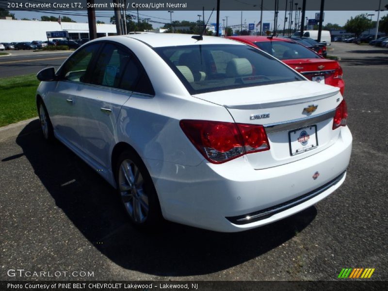 Summit White / Cocoa/Light Neutral 2014 Chevrolet Cruze LTZ