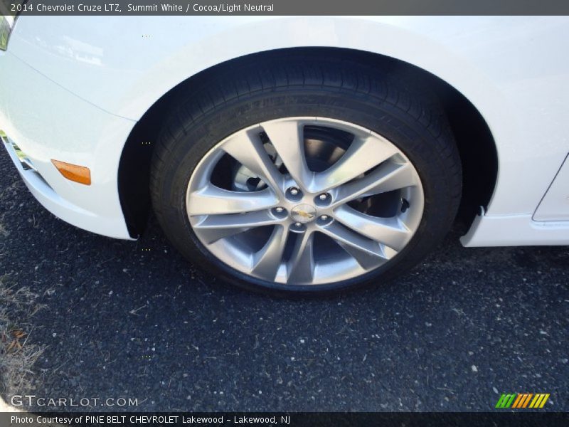 Summit White / Cocoa/Light Neutral 2014 Chevrolet Cruze LTZ