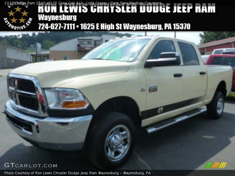 Light Cream / Dark Slate/Medium Graystone 2012 Dodge Ram 2500 HD ST Crew Cab 4x4