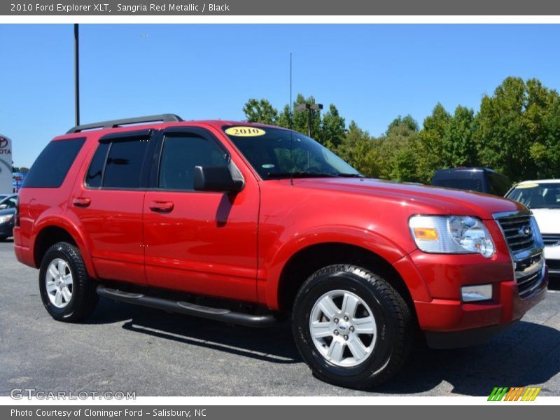 Sangria Red Metallic / Black 2010 Ford Explorer XLT