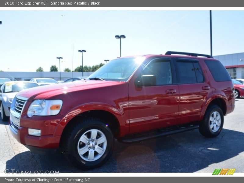 Sangria Red Metallic / Black 2010 Ford Explorer XLT