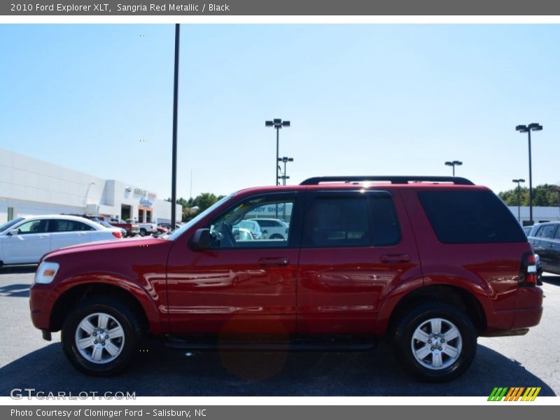 Sangria Red Metallic / Black 2010 Ford Explorer XLT